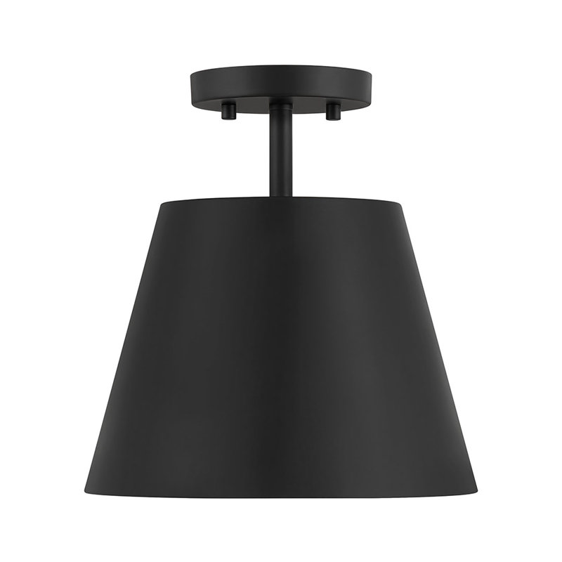 Meridian 1-Light Ceiling Light in Matte Black, Matte Black