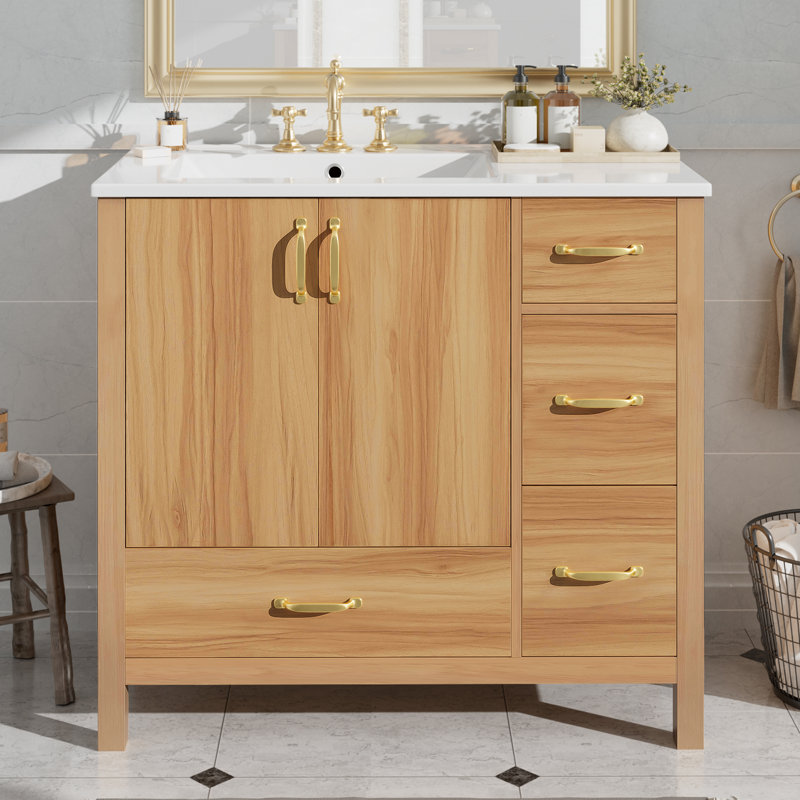Meuble-lavabo simple 36 po avec plateau en céramique