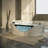 59" Corner Whirlpool Bathtub For 2-Person, Luxury Jetted Spa Tub With 6 Hydro Massage Jets, Chromatherapy LED Lights &Pneumatic Adjust System, UL Certified Water Pump,UPC Certified Drainer