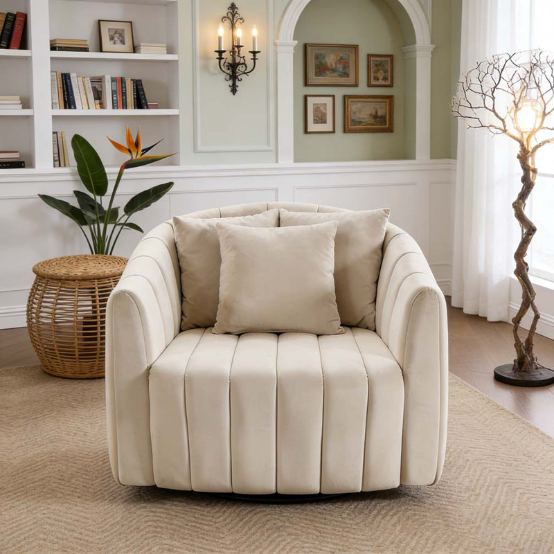 Canapé-lit simple pliable de 40 po avec accoudoirs et dossier, Beige