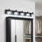 36" 5-Light Black Bathroom Vanity Light Modern LED Sconce with Crystal Shades-1440820973-1440820970