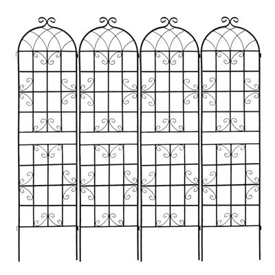 Treillis polyvalent en métal pour les plantes d'extérieur, rehaussant la beauté du jardin