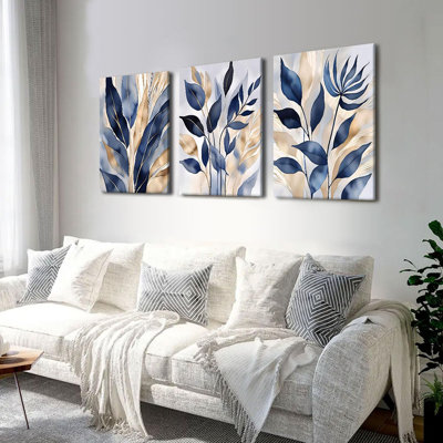 Ruffy 3 Piece Wrapped Canvas Print