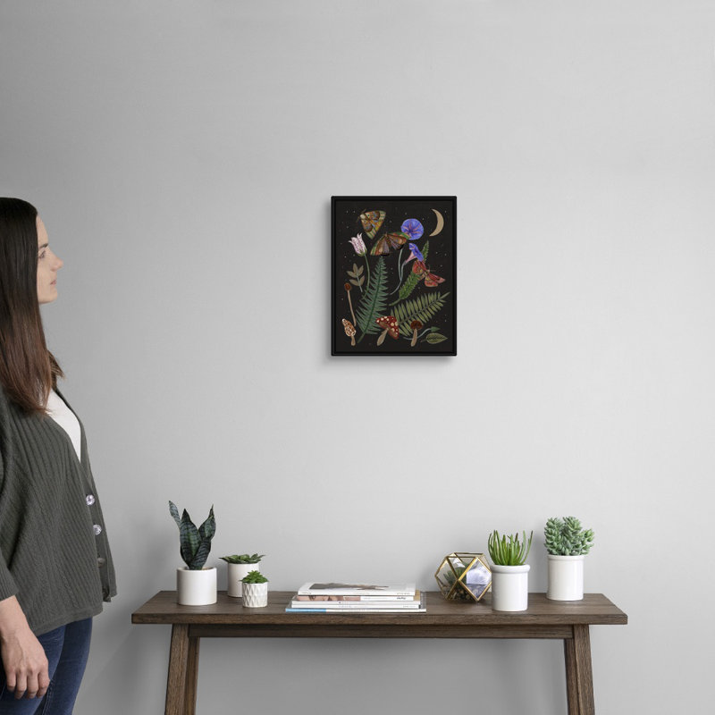 «Dark Forest IV» par Melissa Wang - reproduction d'art, Toile avec cadre noir, H 16 po x l 13 po x P 1,75 po