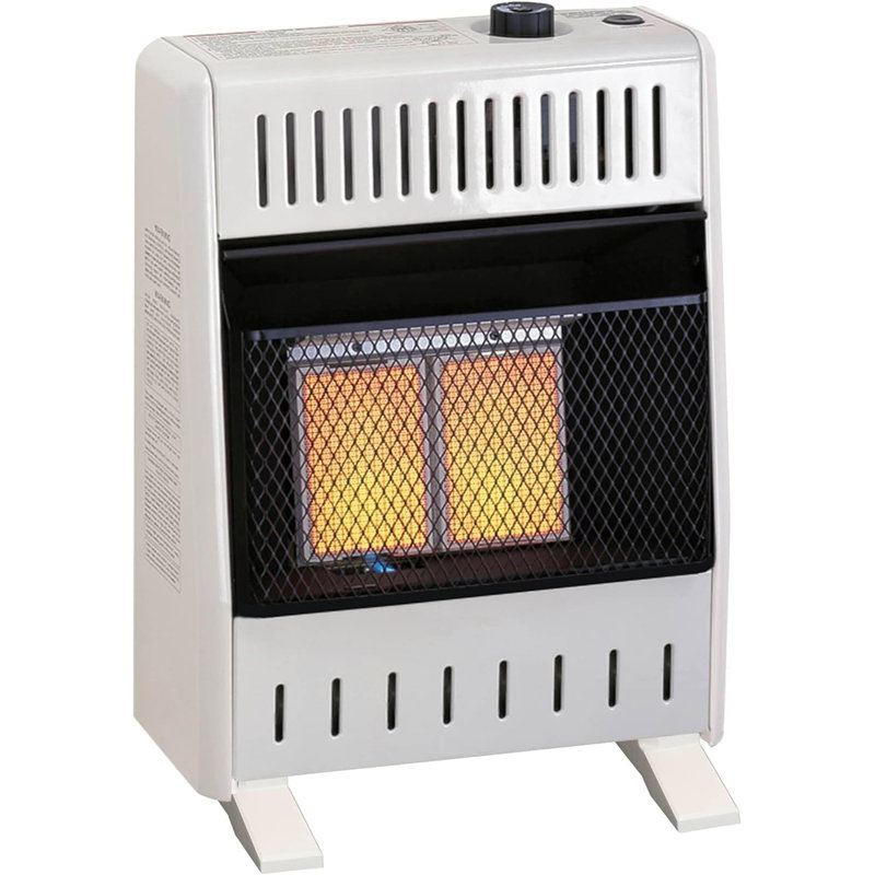 ProCom Heating Ventless Infrared Plaque Heater With Base Feet, T-Stat Control, 10000 BTU, Liquid Propane