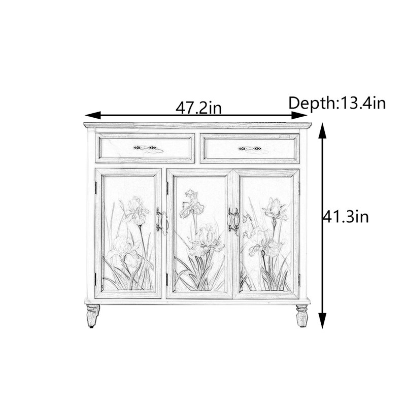 Armoire d'entrée en bois de pin massif