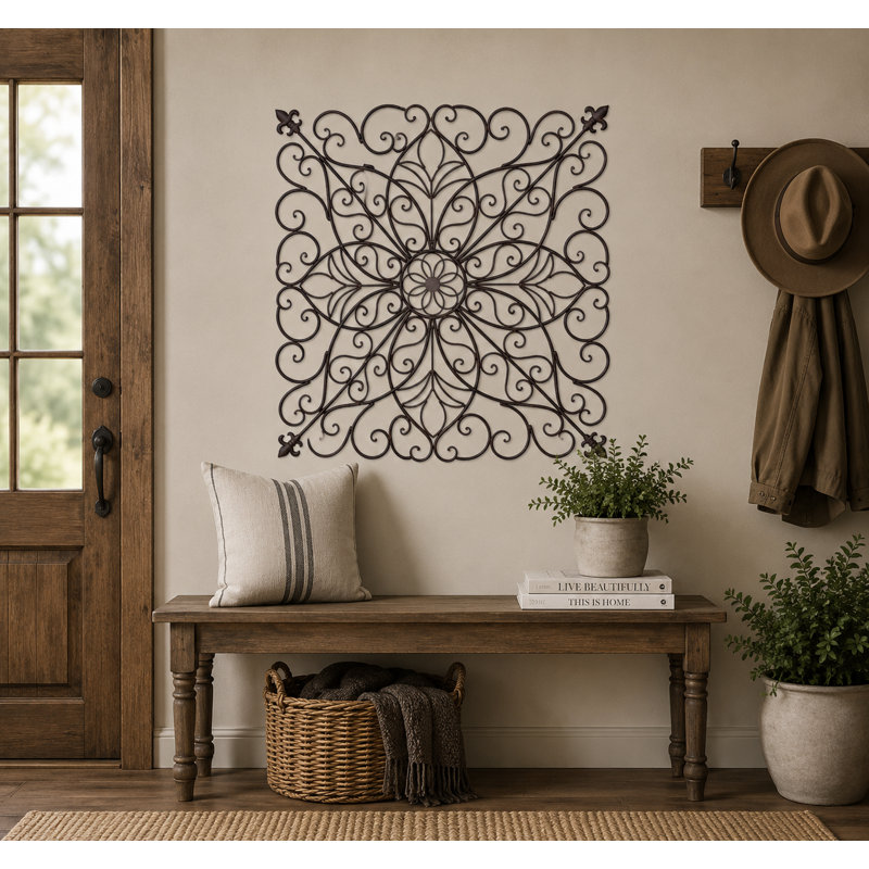 Décoration murale en métal Lotus