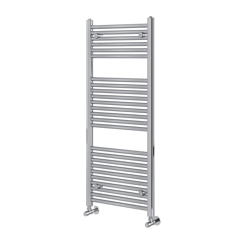 Straight Towel Rail Heated Towel Rails, 1200mm H x 600mm W x 30mm D, Chrome