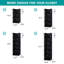 Organisateur de placard suspendu, 5 tablettes de rangement suspendues, noir
