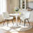 Dining Chairs Set Of 2, PU Leather Upholstered Modern Armless Kitchen Dining Side Chair for Kitchen, Dining, Living, Reception, Office Guest Chairs, and Outdoor-894946855-894946873