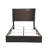 Queen Bed With Dark Gray Oak Rustic Appeal, Fabric Upholstered, Assembly Required