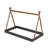 Tent Floor Bed With Triangle Structure, Black+Brown-1196310623