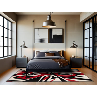 Crimson Radiance Rug