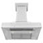 ZLINE 36" Designer Series Ducted Wall Mount Range Hood in Fingerprint Resistant Stainless Steel with Mirror Accents (655MR-36)