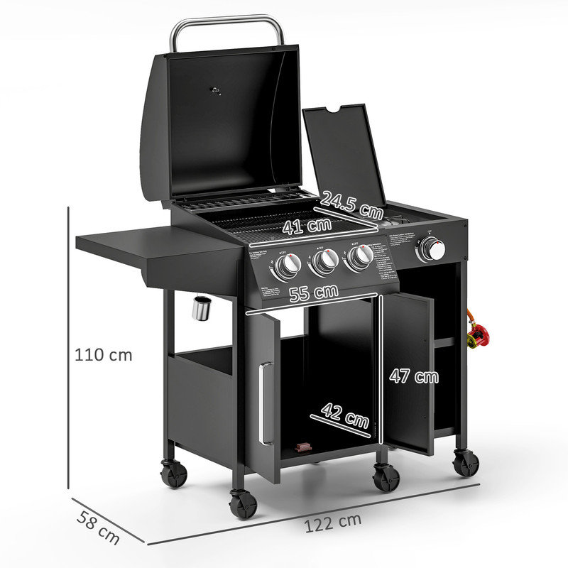 CLIY 3 - Burner 32414 BTU Gas Grill