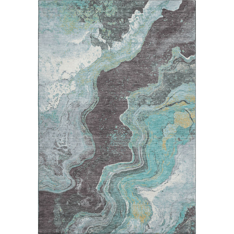 Premium Machine Washable Jakiyra AMF1907 Abstract Rug, Rectangle 8' x 10'