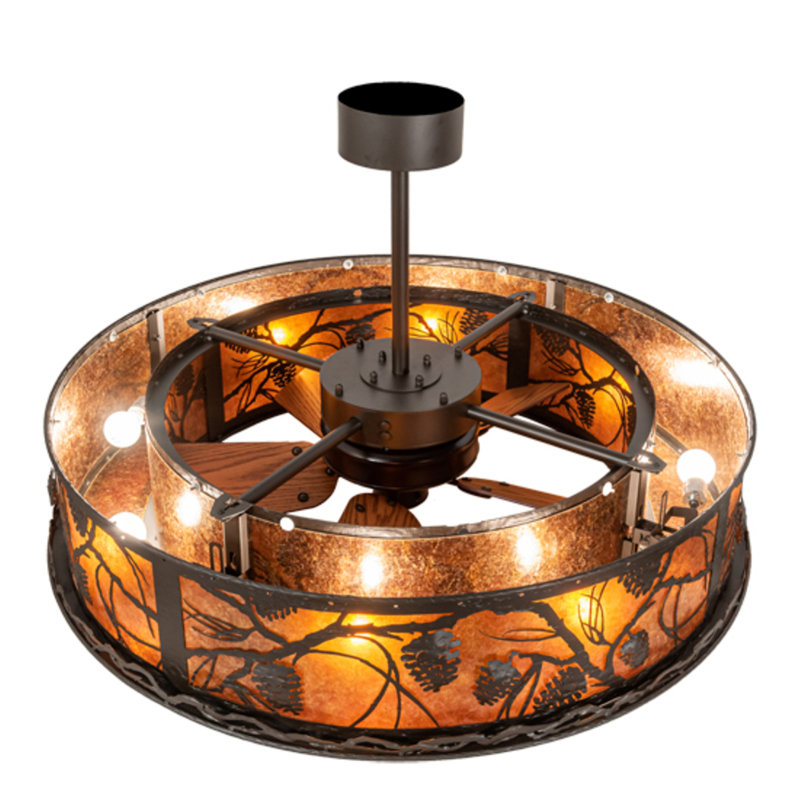 Whispering Pines Outdoor Downrod Ceiling Fan