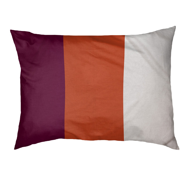 Coussin Miami, Très grand (l 50 po x P 40 po x H 7 po), Marron / milieu orange