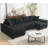 114" Sleeper Sofa,Convertible Oversize 2 in 1 Sleeper Sofa-1595055787