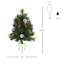 Ensemble de 2 arbres de Noël d'extérieur sans cordon avec lumière