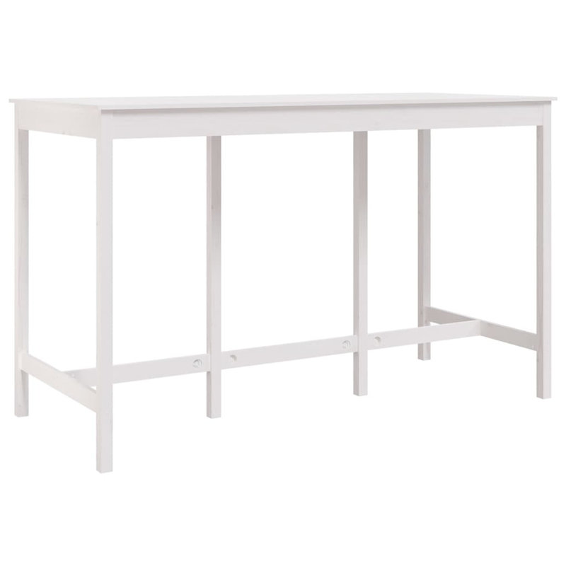 Imala Solid Wood Dining Set, White