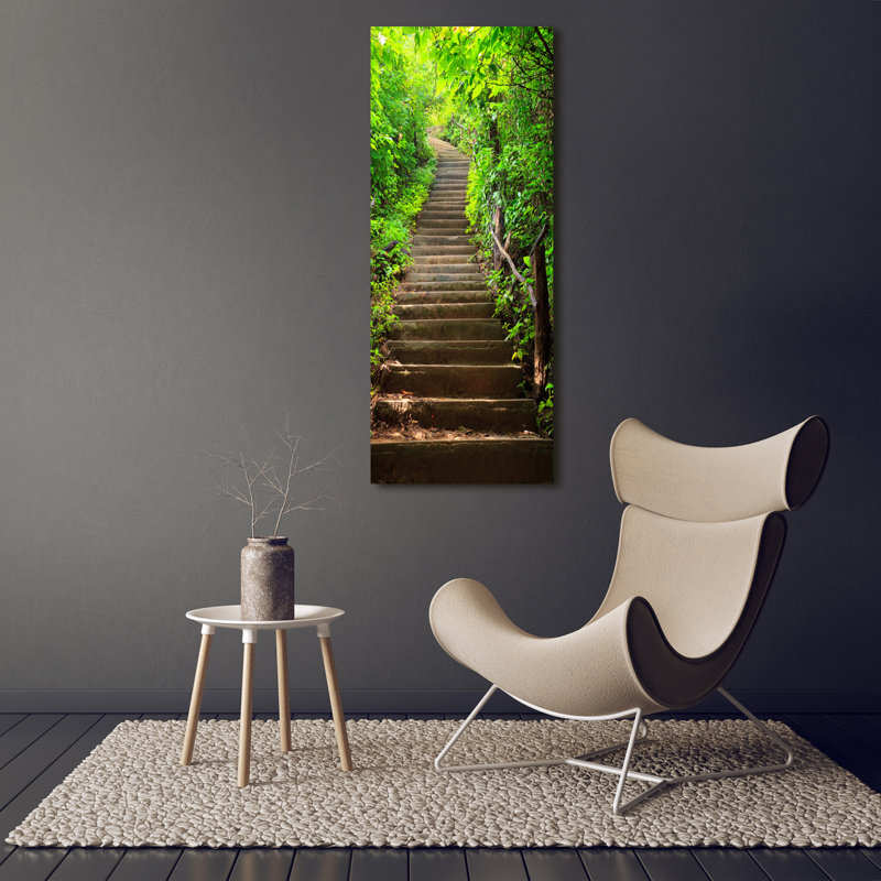 Stairs To The Forest - Wrapped Canvas Print