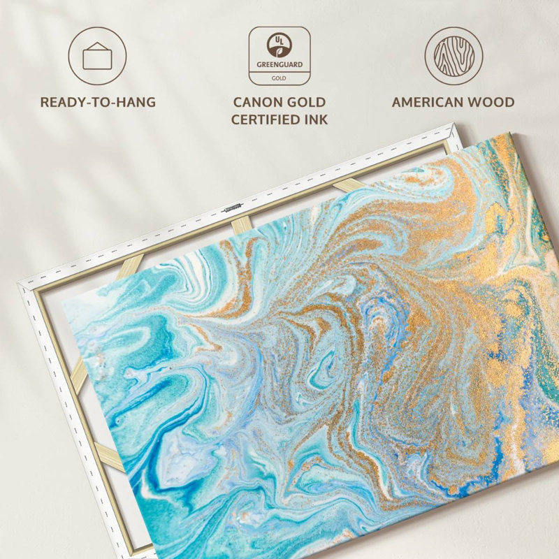 Avery Abstract Marble, 34" H x 51" W