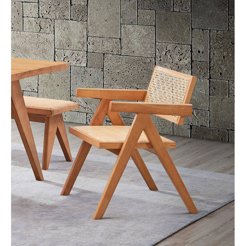 Ensemble de 2 fauteuils élégants en rotin pour la salle à manger de cuisine
