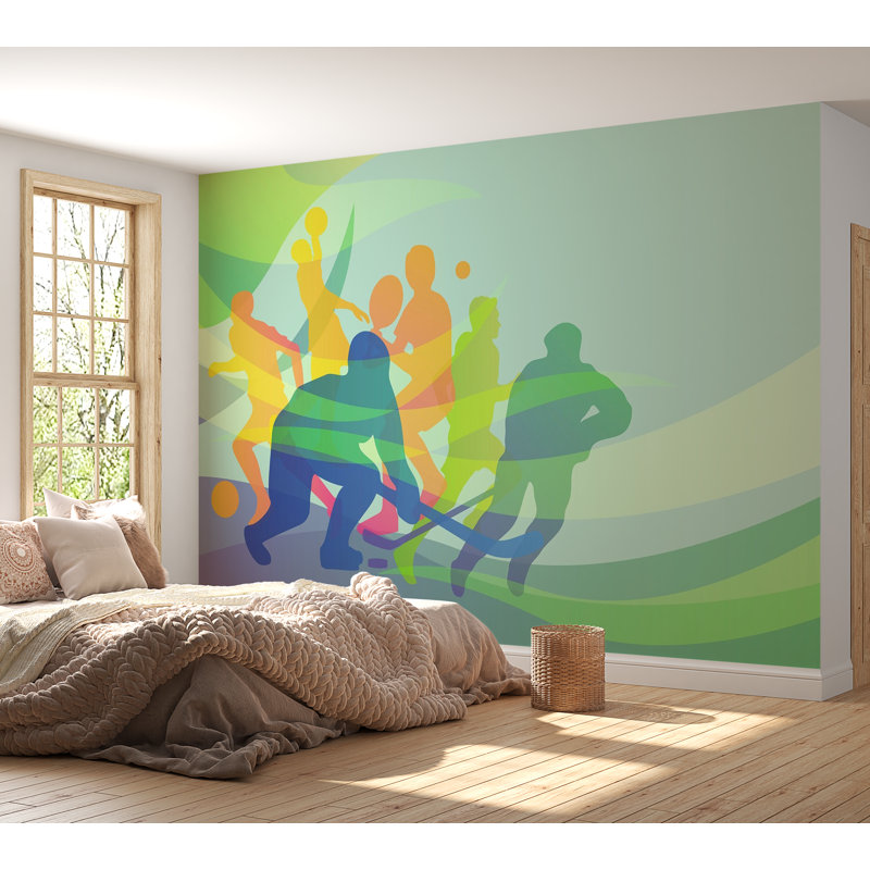 Papier peint de qualité supérieure - Dynamic Sports Action, L 96 po x l 120 po