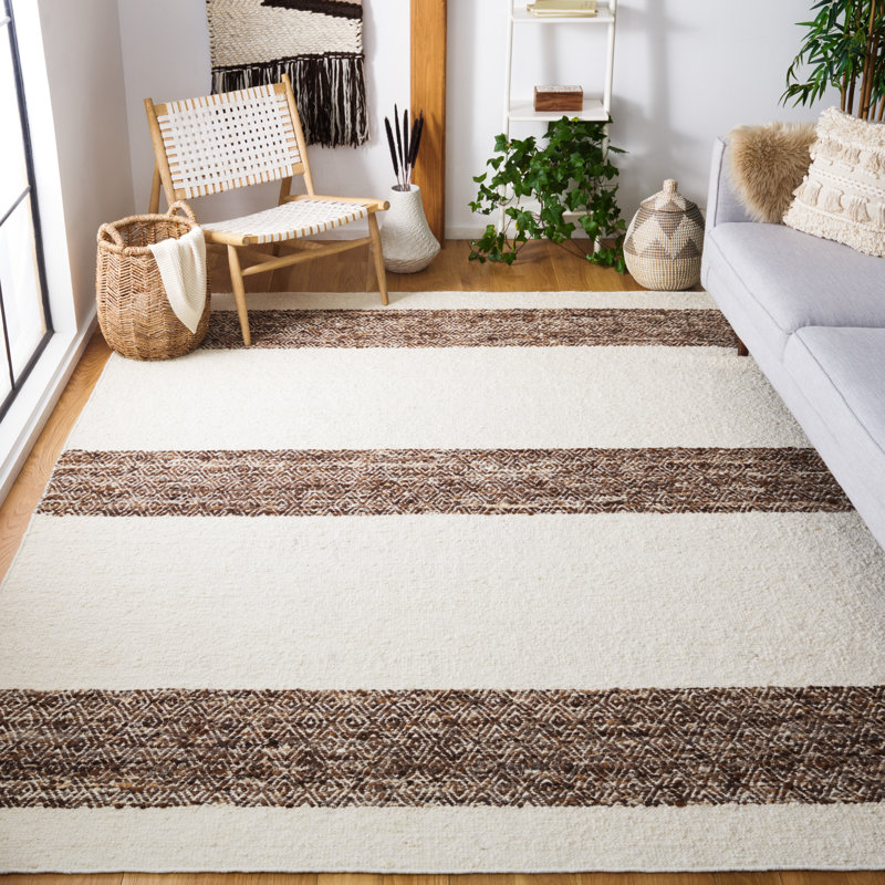 Natura Handwoven Wool and Cotton Rug, Round 6'