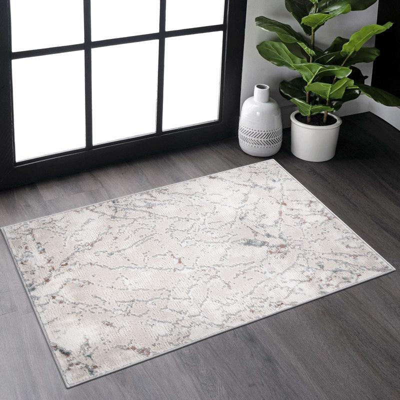 Collection Multi Contemporary Doormat Rug, Rectangle 2' x 3'