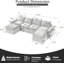 Canapé modulaire en forme de U de 140 po Cloud-24866957