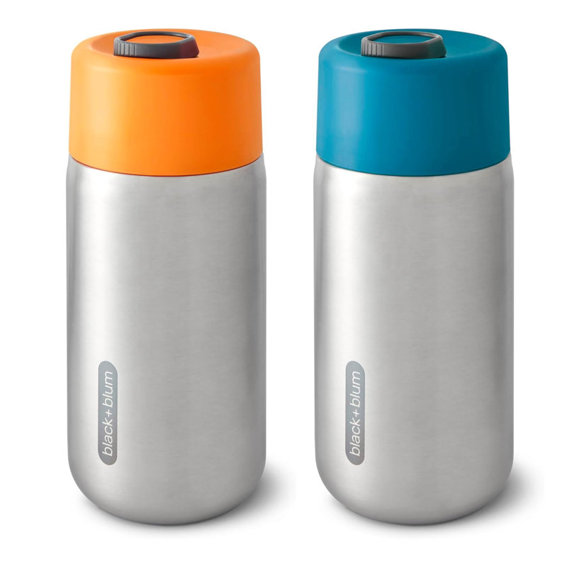 Set of 2 Stainless Steel Insulated Travel Cup 340ml - Orange