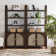 Boho 3-Shelf Bookshelf Cabinet With Rattan Doors
