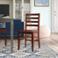 Malvina Apolinar Solid Wood Ladder Back Side Chair in Walnut