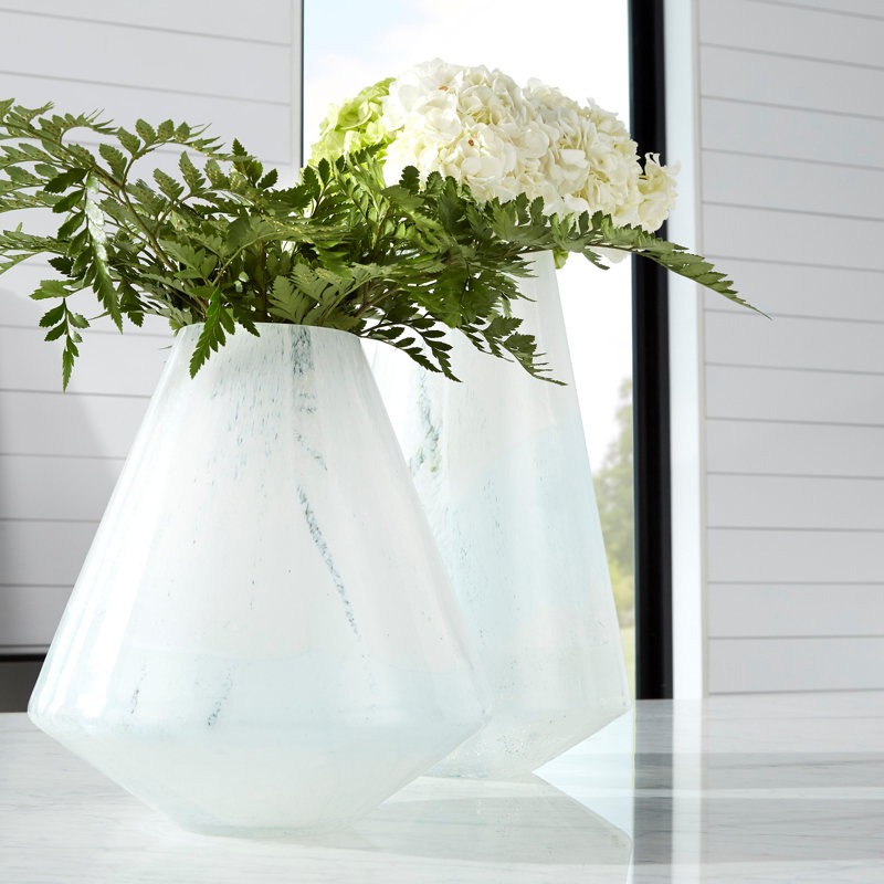Backdrift Glass Table Vase 1, 11" H x 9.75" W x 9.75" D