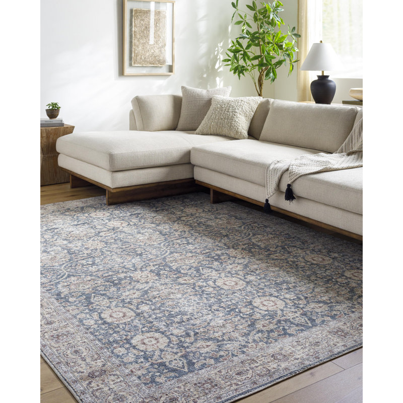 Tapis gris Vivir x Livabliss Mary, Rectangle 6 pi 6 po x 9 pi