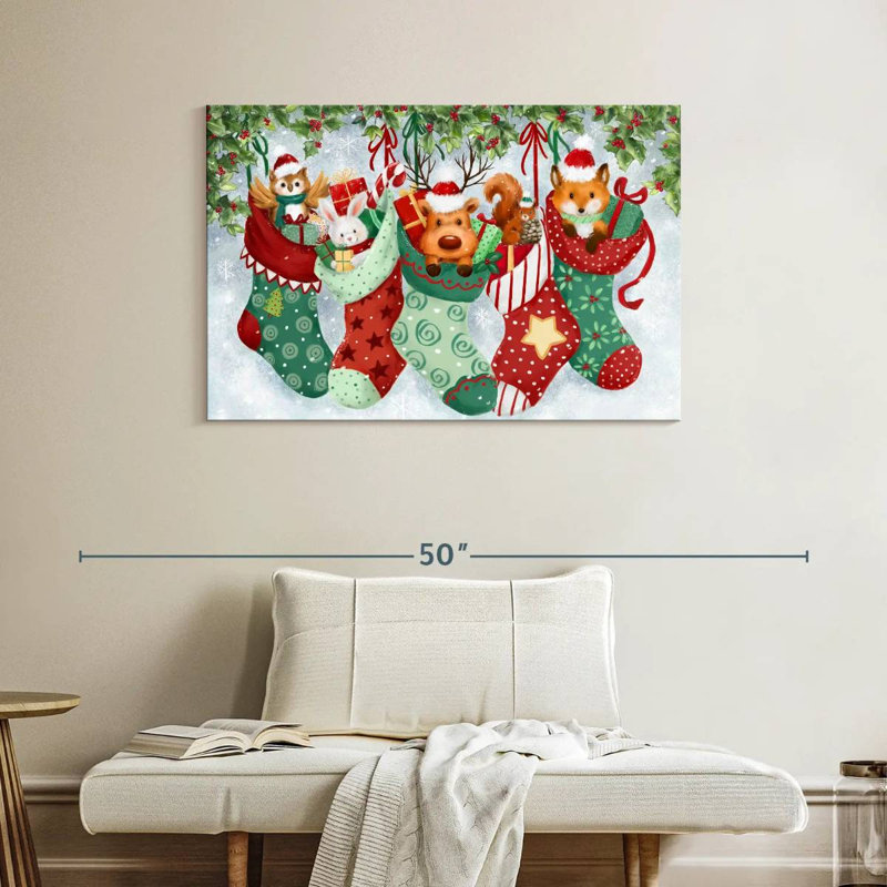 Christmas Socks, 26" H x 39" W