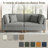 Seemab 2 - Piece Upholstered Corduroy Modular Sectional with Pillow Back and Solid Wood Legs-420836736