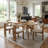 Modern Farmhouse Dining Set - Solid Wood Table With Metal Accent Chairs - 5/7 Piece Kitchen Set-122785571-122785569-122785568