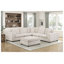 Fauteuil d'appoint contemporain sans accoudoirs en chenille beige avec coussins réversibles et structure en contreplaqué