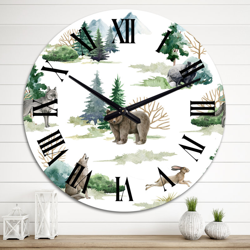 Horloge murale à motifs, Moyen