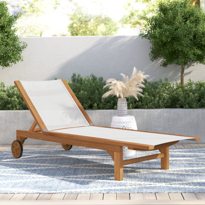 Trakas Montauk Teak Outdoor Reclining Sunlounger