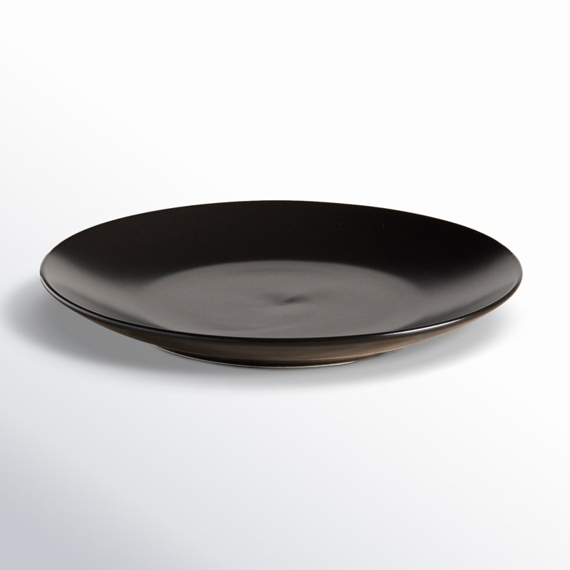Assiette à salade en grès Izie Coupe, Noir