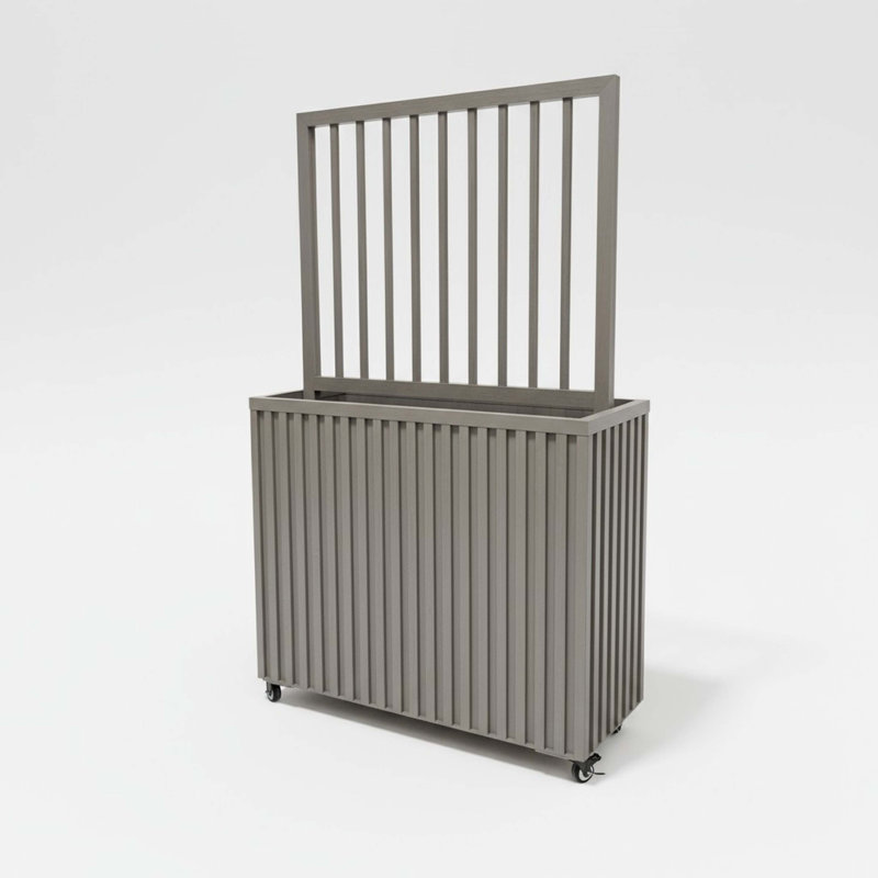 Jardinière pour terrasse, jardin, balcon, Gris brun
