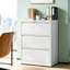 Classeur latéral Abheek 40"H à 3 tiroirs en métal blanc avec serrure pour dossiers A4, Lettre et Juridique, assemblage requis-1442016649-1439024919