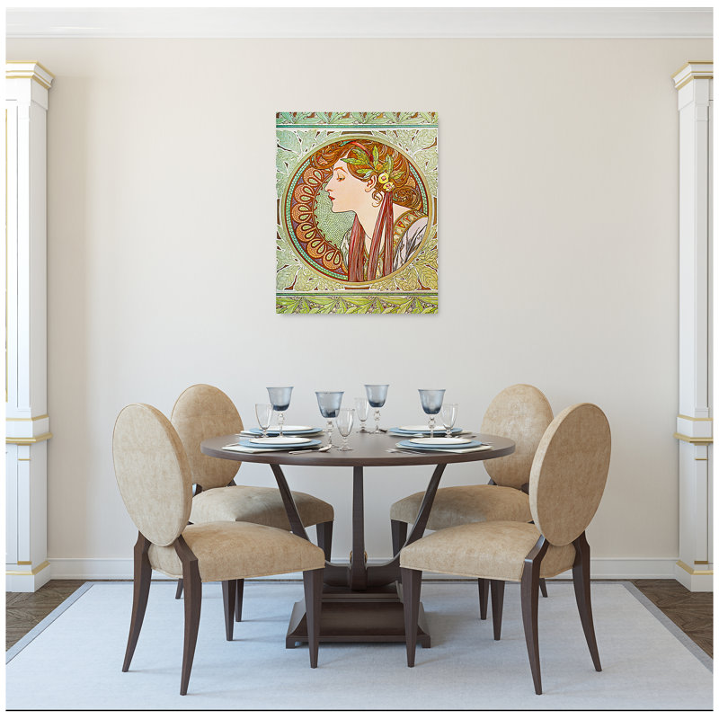 "Laurel" (1900) par Alphonse Mucha, art mural pour décor de bureau à domicile, estampe numérique sur toile, H 30 po x l 24 po