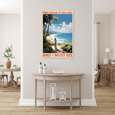 «Woman The Ocean Is Calling On», reproduction sur toile