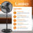 Lasko 3-Speed Adjustable Tilting Oscillating Standing Pedestal Fan-96149452