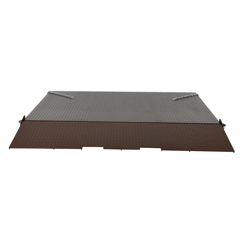 Vestil Metal Container Ramp, 4.25" H x 88.5" W x 98.13" D
